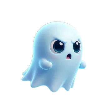 The ghost looking determined
